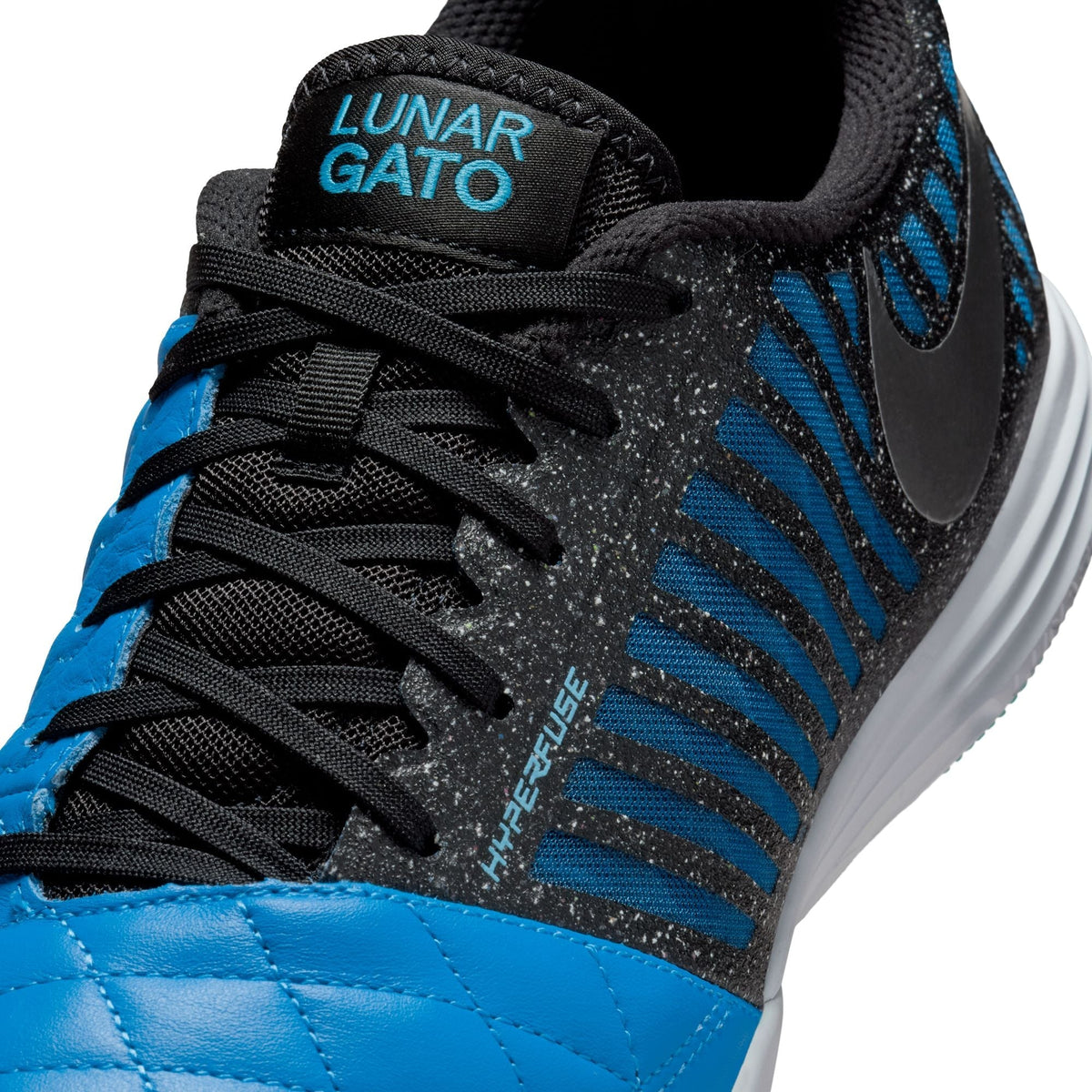 Nike Lunargato II IN Indoor Soccer Shoes- Metallic Silver/Black/Neptune Blue