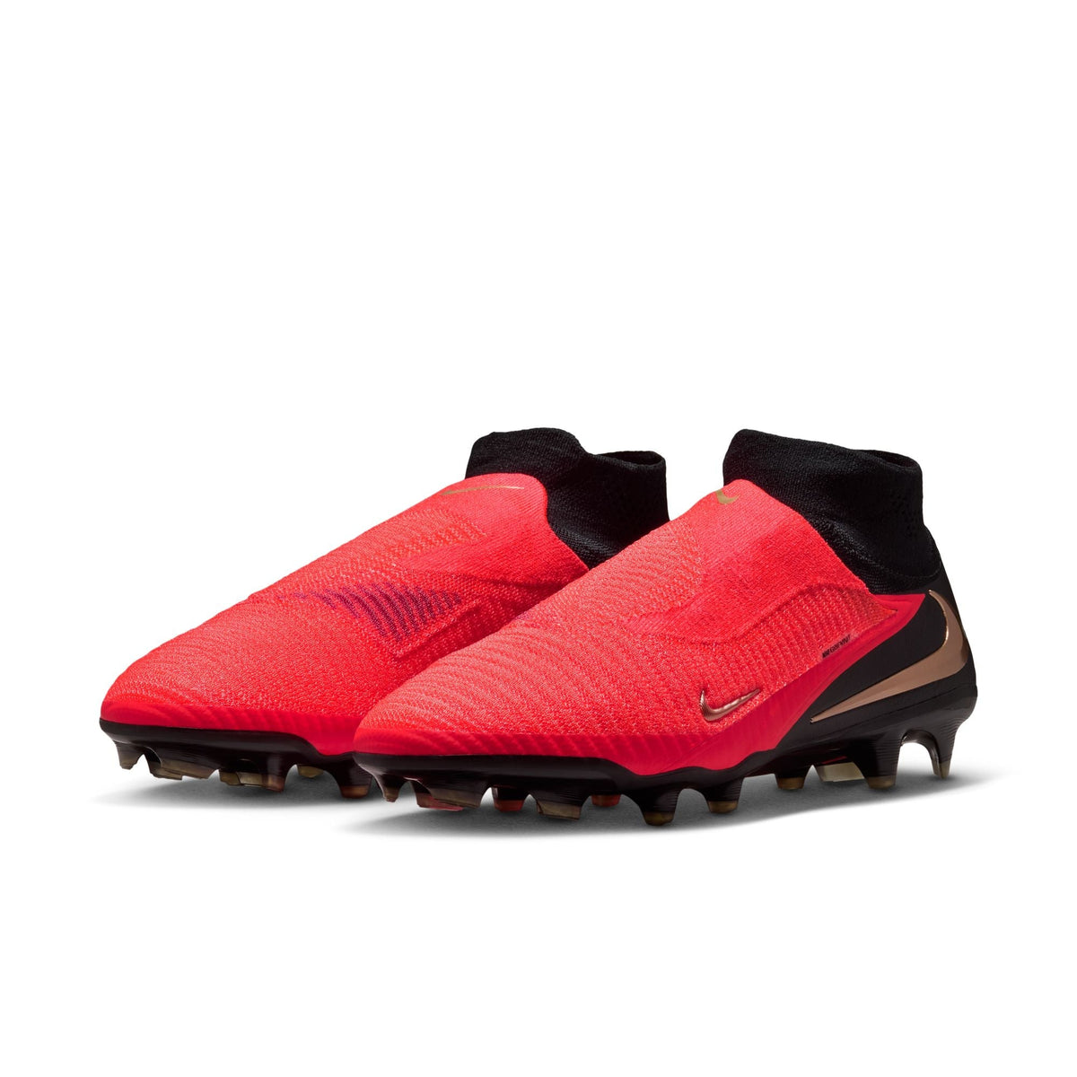 Nike Phantom 6 High Elite FG Firm Ground Soccer Cleats - Bright Crimson/Blur Black