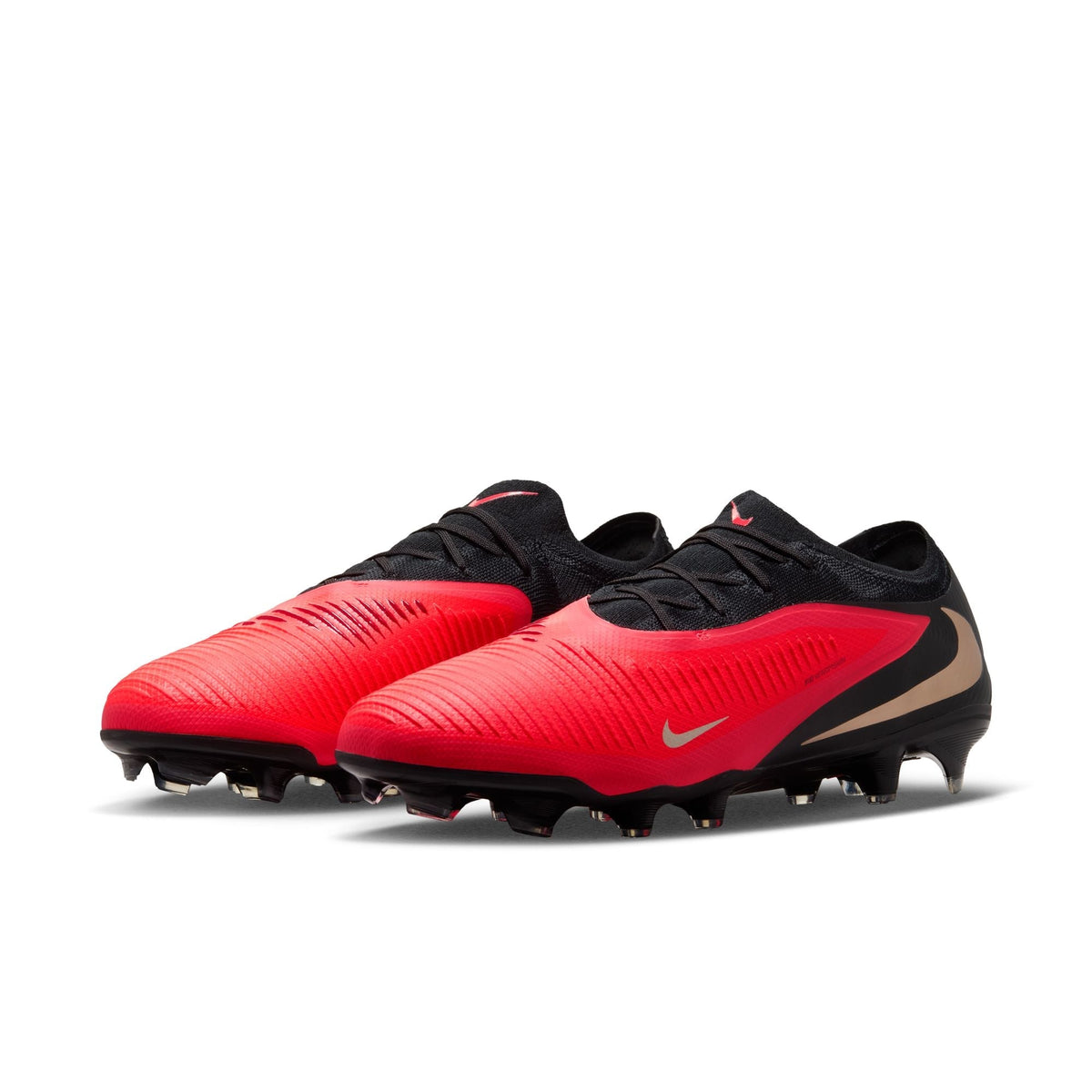 Nike Phantom 6 Low Pro FG Firm Ground Soccer Cleats -Bright Crimson/Blur Black