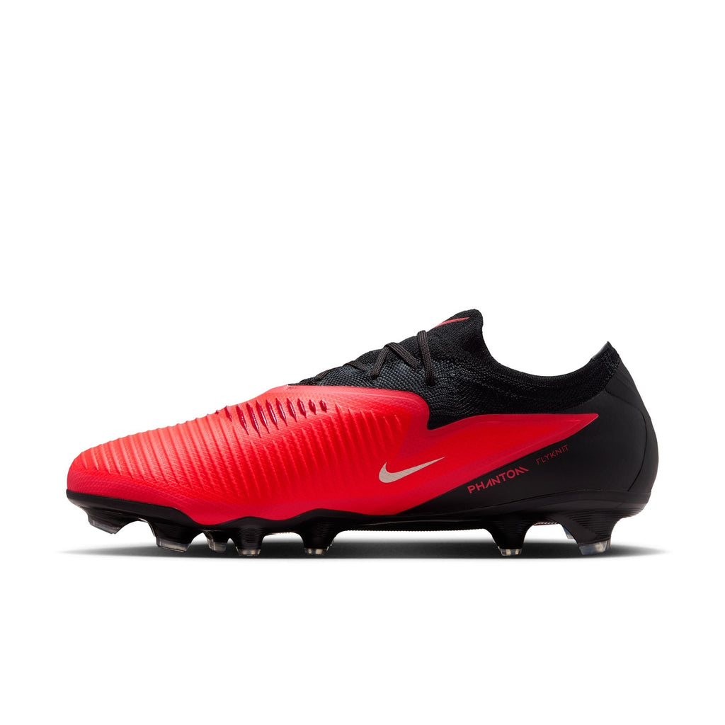 Nike Phantom 6 Low Pro FG Firm Ground Soccer Cleats -Bright Crimson/Blur Black