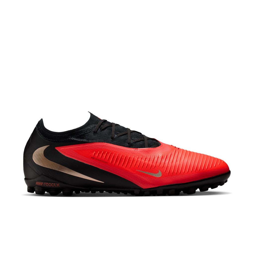 Nike Phantom 6 Low Pro TF Turf Soccer Cleats - Bright Crimson/Blur Black
