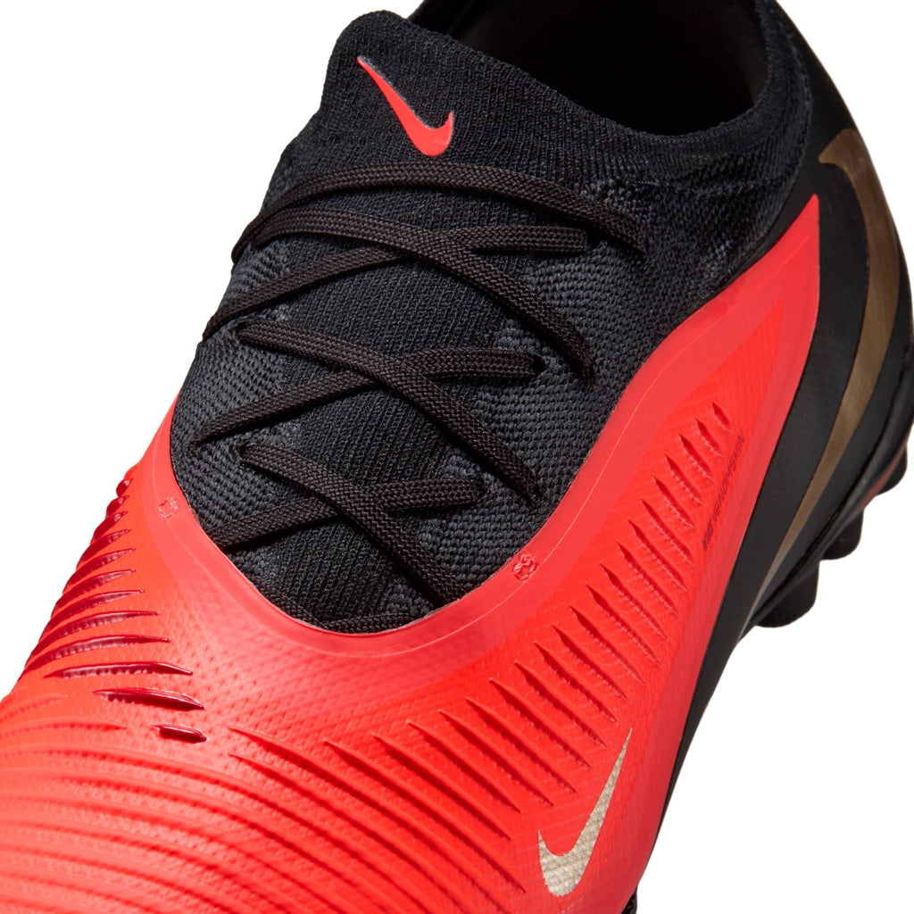 Nike Phantom 6 Low Pro TF Turf Soccer Cleats - Bright Crimson/Blur Black