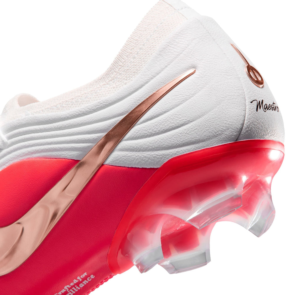 Nike Tiempo Maestro Elite FG Firm Ground Soccer Cleats- White/Bright Crimson/Blur
