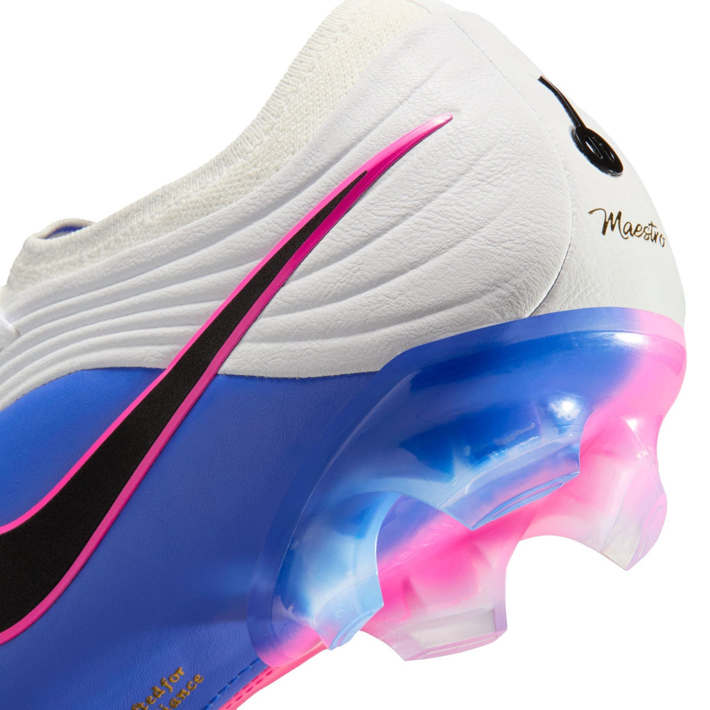 Nike Tiempo Maestro Elite FG Firm Ground Soccer Cleats- White/Black/Racer Blue/Pink Blast