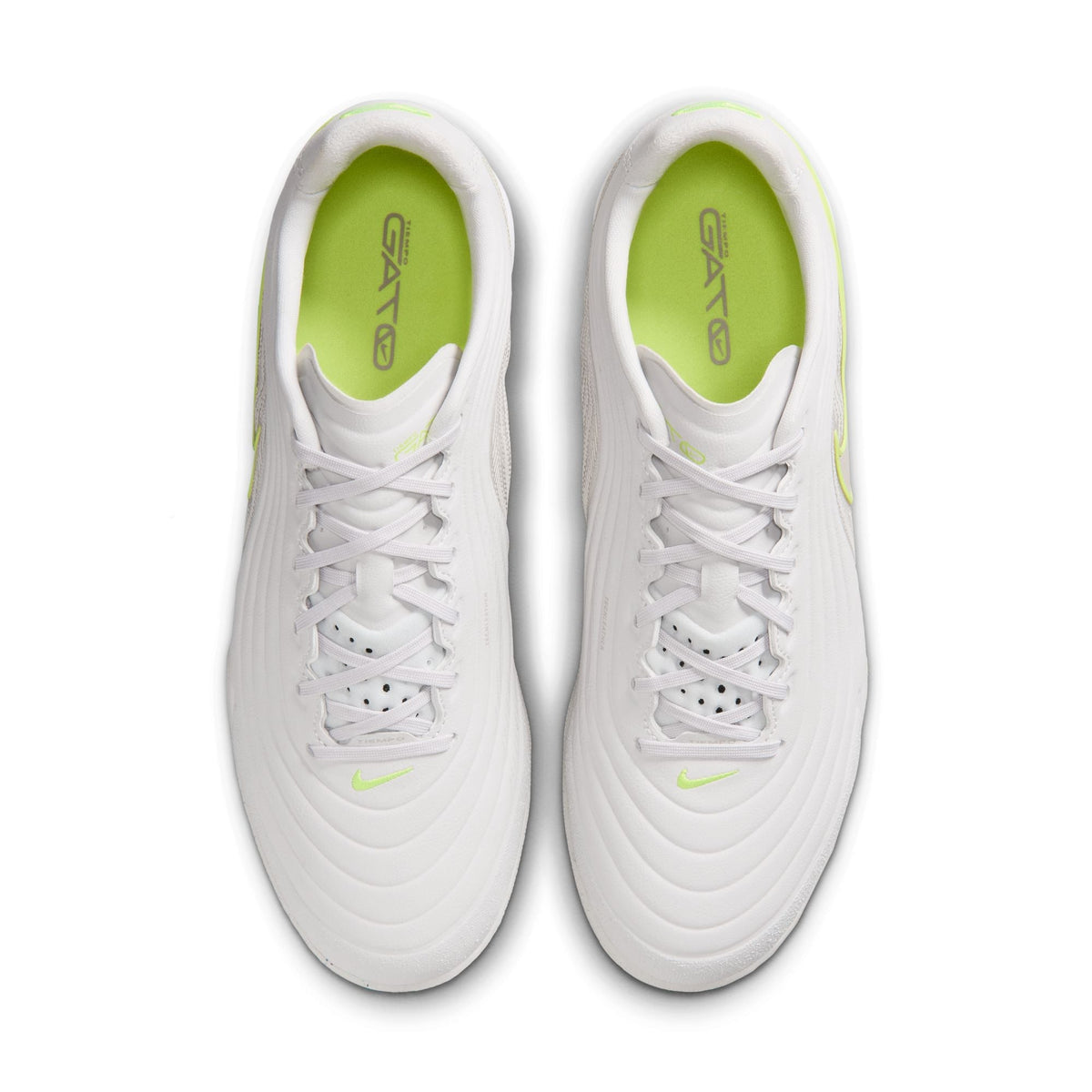 Nike Tiempo Reactgato IN Indoor/Court Low-Top Soccer Shoes - Vast Grey/Moon Particle/Lemon Venom