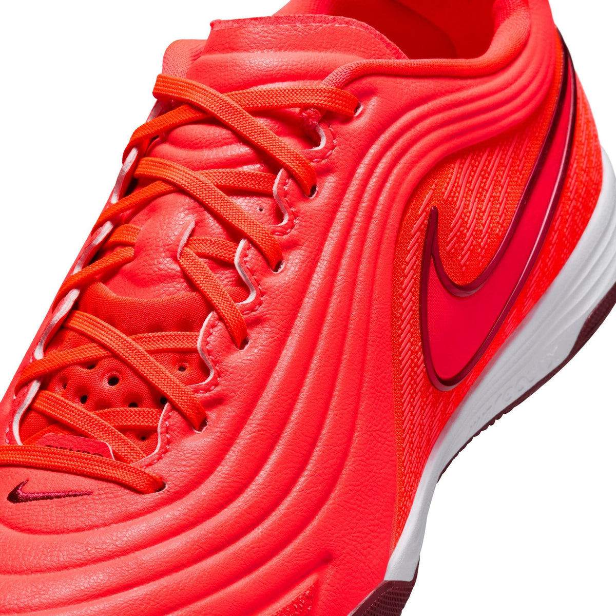 Nike Tiempo Reactgato IN Indoor/Court Low-Top Soccer Shoes -Bright Crimson/Team Red