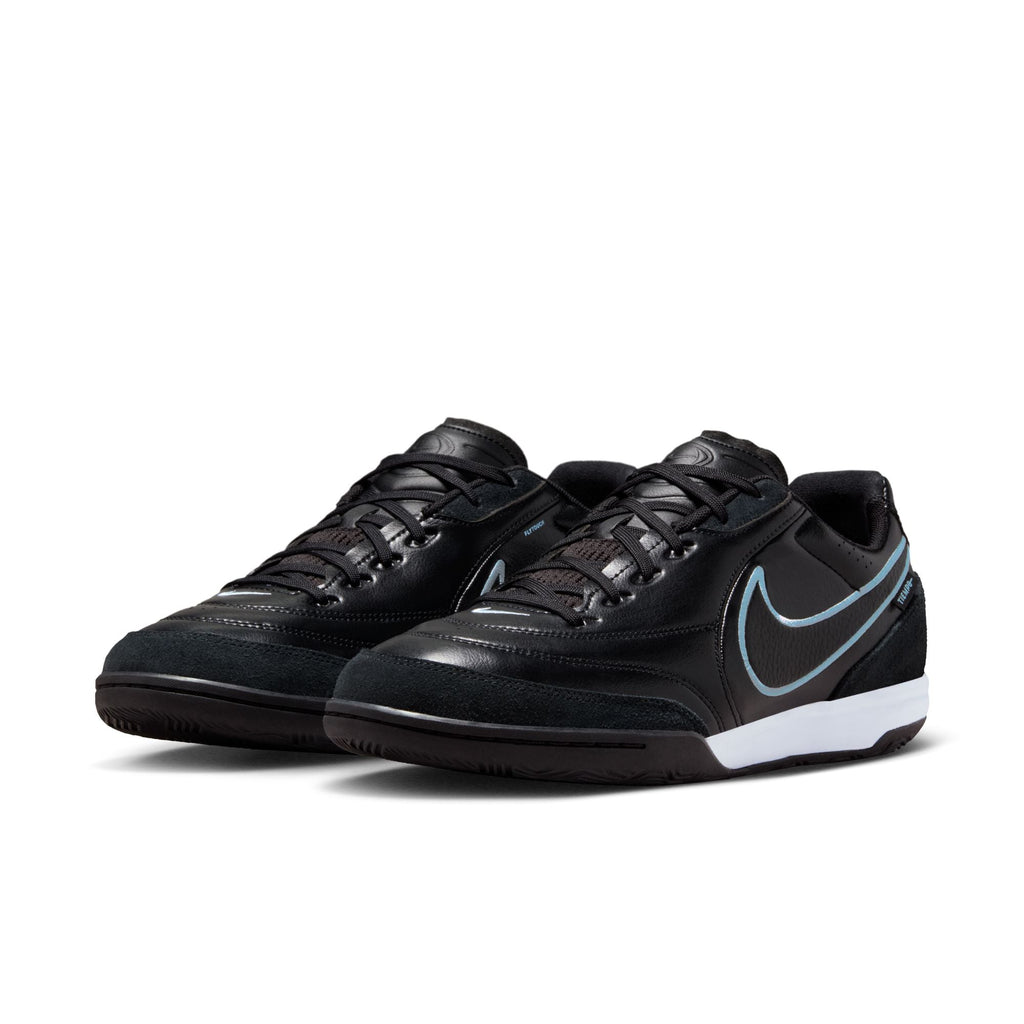 Nike Tiempo Streetgato IN Indoor/Court Low-Top Soccer Shoes-  Black/Obsidian/Ice Blue