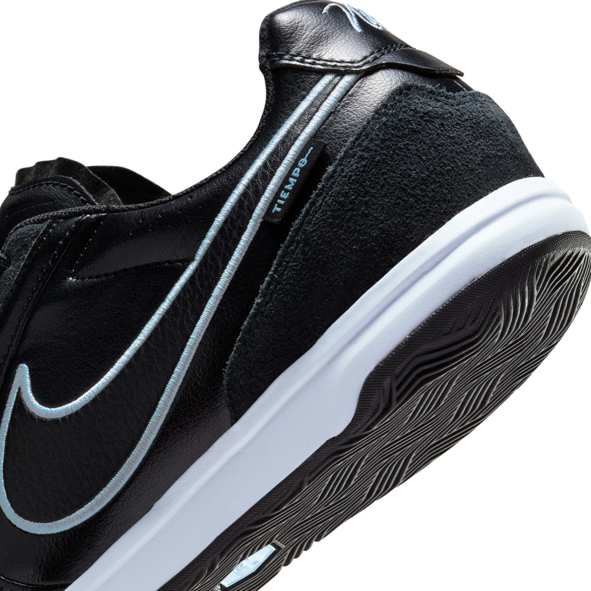 Nike Tiempo Streetgato IN Indoor/Court Low-Top Soccer Shoes-  Black/Obsidian/Ice Blue