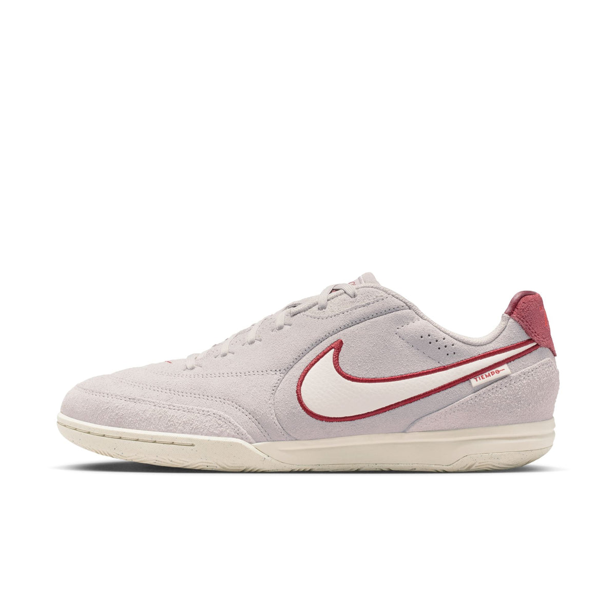 Nike Tiempo Streetgato PRM IN Indoor/Court Low-Top Soccer Shoes-  Moon Particle/Chalk/Team Red