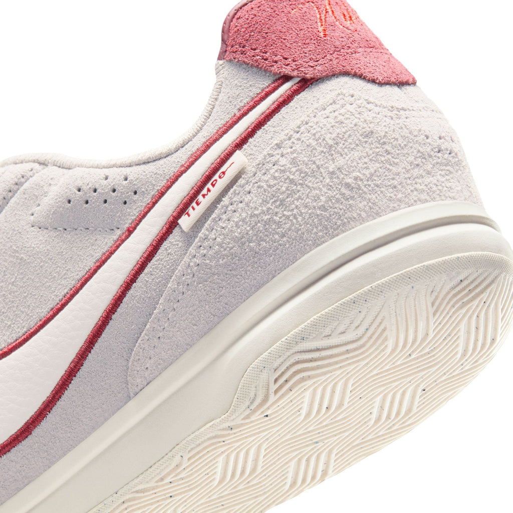 Nike Tiempo Streetgato PRM IN Indoor/Court Low-Top Soccer Shoes-  Moon Particle/Chalk/Team Red