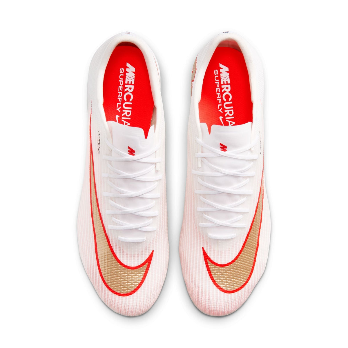 Nike Mercurial Superfly 11 Pro FG Firm-Ground Low-Top Soccer Cleats- White/Blur/ Bright Crimson