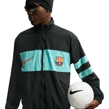 Nike FC Barcelona Third Repel i96 Track Jacket 'Black Green Frost University Gold' IO4327-010