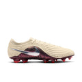 Nike United Tiempo Maestro Elite Firm-Ground Soccer Cleats- Fossil/Metallic Silver/ Burgundy Crush