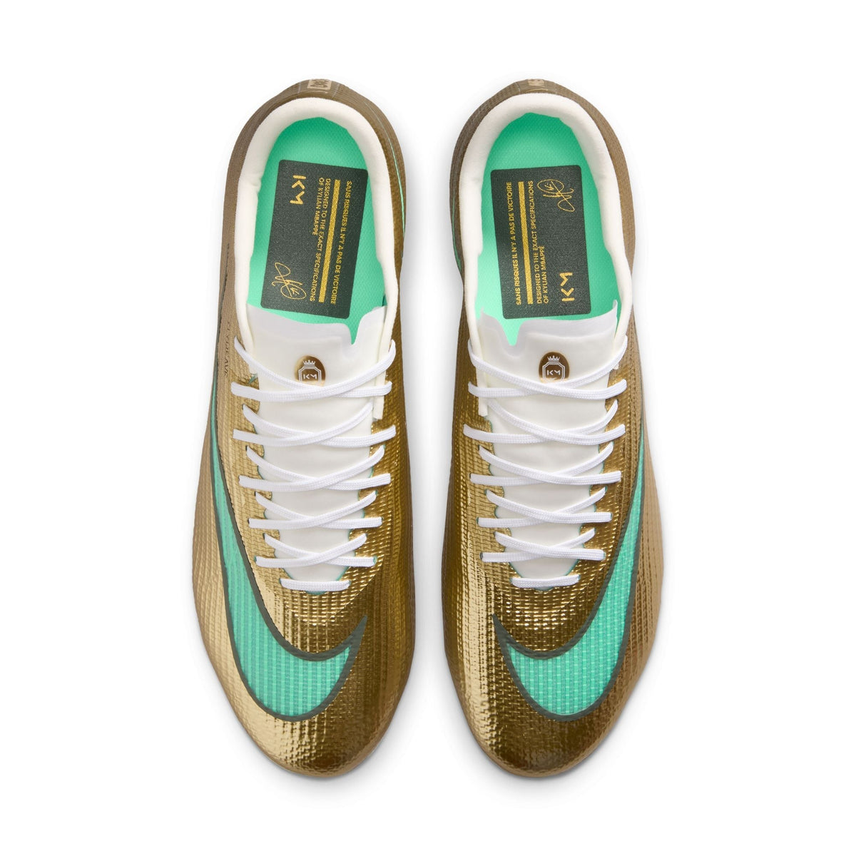 Nike Mercurial Superfly 11 Pro "Kylian Mbappé" FG Firm-Ground Low-Top Soccer Cleats- Metallic Gold/Green Glow