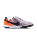 Nike Tiempo Streetgato PRM Heritage IN Indoor/Court Low-Top Soccer Shoes- Bleached Lilac/Black/Total Orange