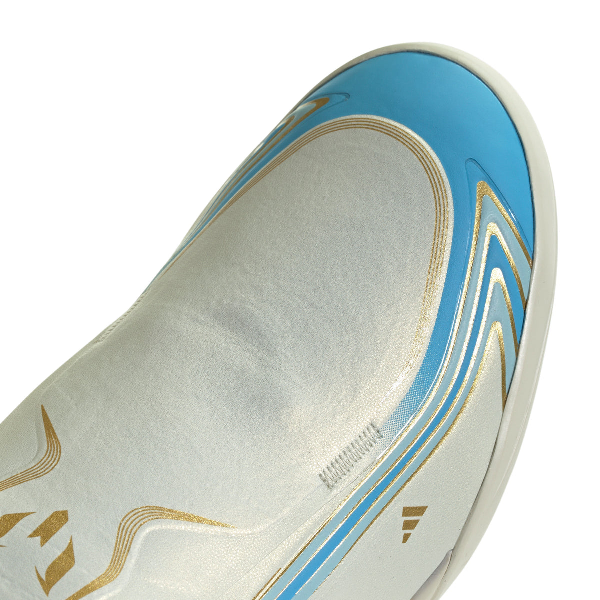 adidas F50 League Messi TF Turf Soccer Cleats- Ivory / Semi Blue Burst / Icey Blue