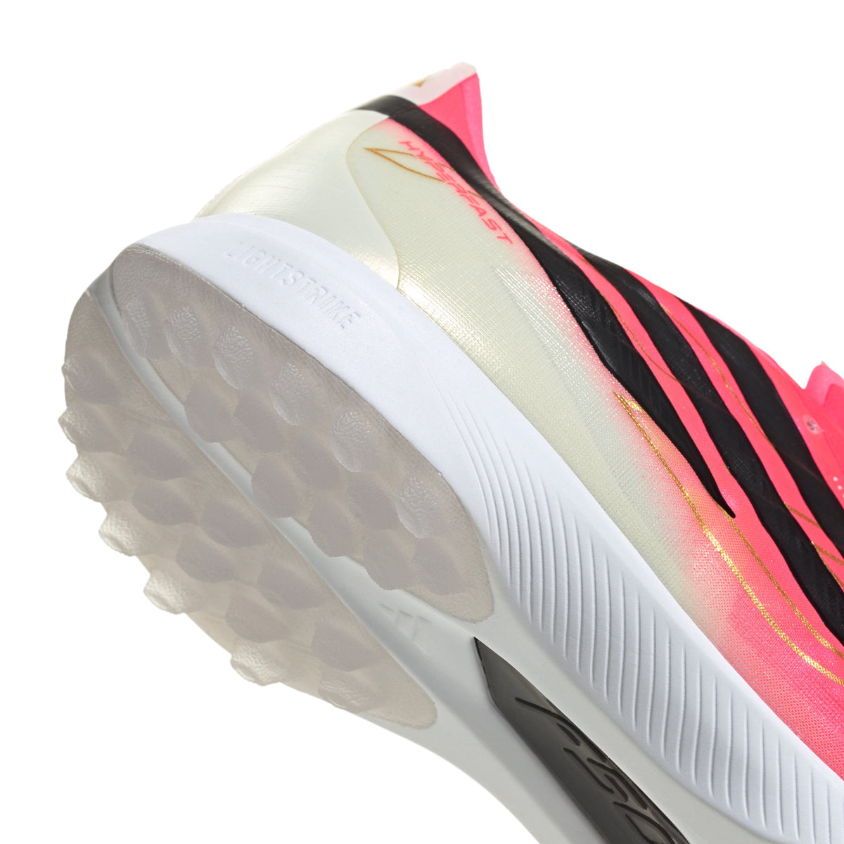 adidas F50 Hyperfast Pro TF Turf Soccer Cleats - Solar Turbo / Core Black / Gold Metallic