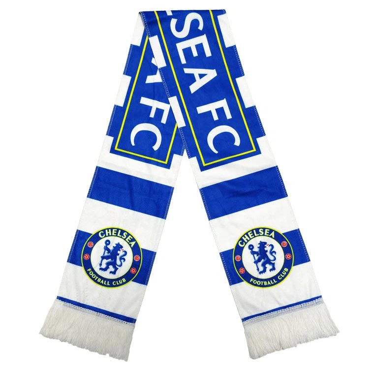 Chelsea FC Fan Scarf Blue White Striped Tassel