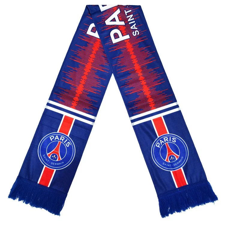 PSG Fan Scarf Blue Red Stripe Tassel