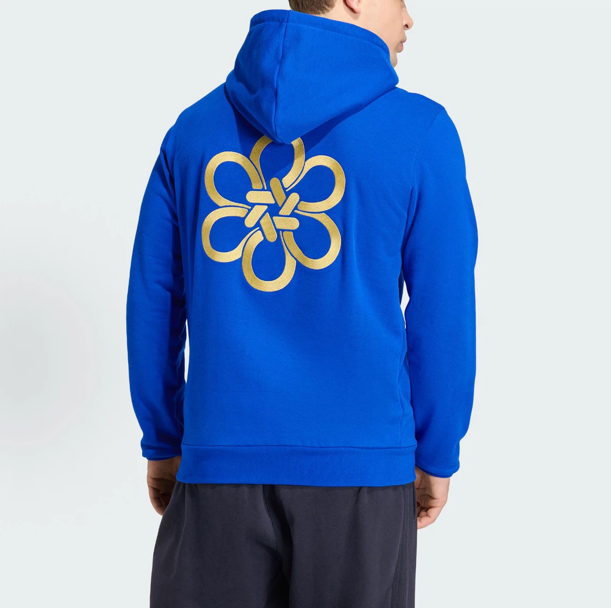 Adidas Real Madrid Gold Embroidered Hooded Sweatshirt