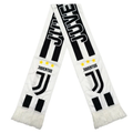 Juventus FC Fan Scarf White Black Stripe Tassel