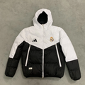Real Madrid CF Men Full‑Zip Color Block Padded Hooded Jacket Winter Football Outerwear