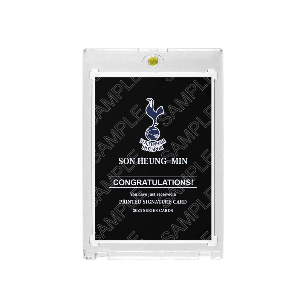 Son Heung‑Min Tottenham Hotspur Topps Black Edge Edition Printed‑Signature Collectible Card, Numbered 15/99, Fan‑Made Card with Magnetic One‑Touch Holder