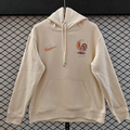 Nike France National Team Men’s Pullover Hoodie, FFF France Football Fan Sweatshirt, Cream