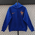 Nike France National Team Men’s Pullover Hoodie, FFF France Football Fan Sweatshirt, Royal Blue