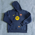 Nike FC Barcelona Men’s Pullover Hoodie, Barca Football Fan Sweatshirt, Navy Blue