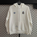 Adidas Originals Real Madrid Men’s Pullover Hoodie, Real Madrid Football Fan Sweatshirt, Off‑White