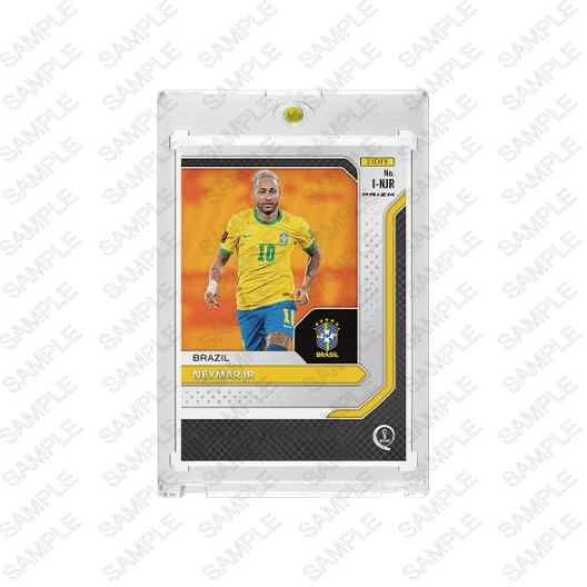 Neymar Jr Brazil Prizm International Ink 6/10 Printed‑Signature Collectible Card, Fan‑Made Card with Magnetic One‑Touch Holder