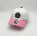 47 Brand Inter Miami CF Two‑Tone Dad Hat, Embroidered Club Crest Adjustable Soccer Fan Baseball Cap