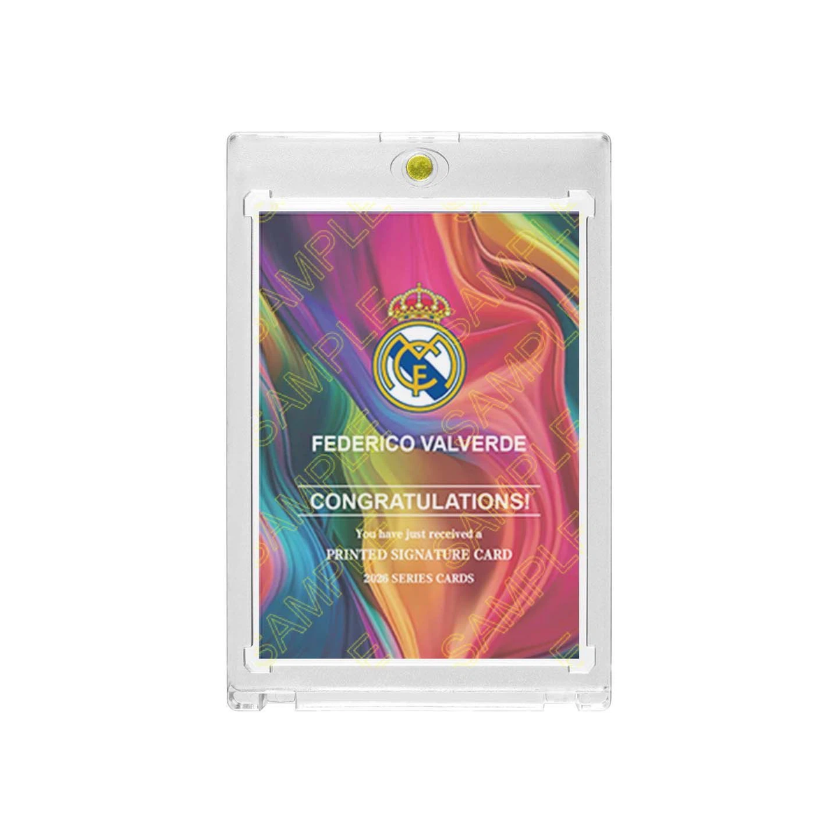 Zinedine Zidane Real Madrid Topps Inception Worldwide 1/1 One‑of‑One Printed‑Signature Collectible Card, Fan‑Made UCL Card with Magnetic One‑Touch Holder