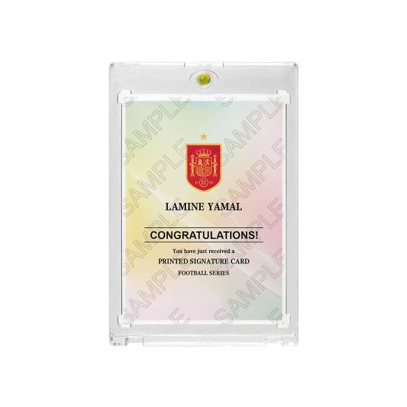 Lamine Yamal Spain Euro 2024 Merlin National Debut 1/1 Printed‑Signature Collectible Card, Fan‑Made Card with Magnetic One‑Touch Holder