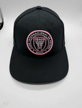 Inter Miami CF Soccer Snapback Cap, Embroidered Team Logo Flat Brim Adjustable Baseball Hat For Fans