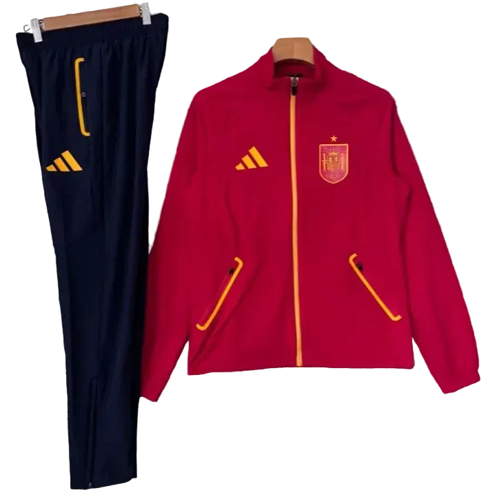 2026 New Spain World Cup Red Full‑Zip Track Jacket Soccer Jersey Set