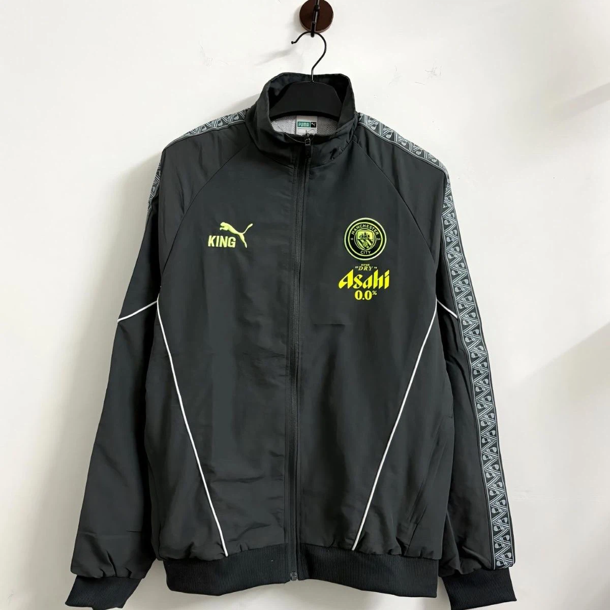 Manchester City FC Full‑Zip Windbreaker Jacket Men Football Training Outerwear