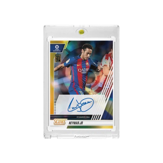 Neymar Jr FC Barcelona Score Signatures Printed‑Signature Collectible Card, La Liga Fan‑Made Card with Magnetic One‑Touch Holder