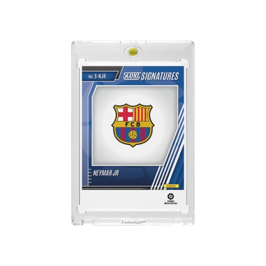 Neymar Jr FC Barcelona Score Signatures Printed‑Signature Collectible Card, La Liga Fan‑Made Card with Magnetic One‑Touch Holder