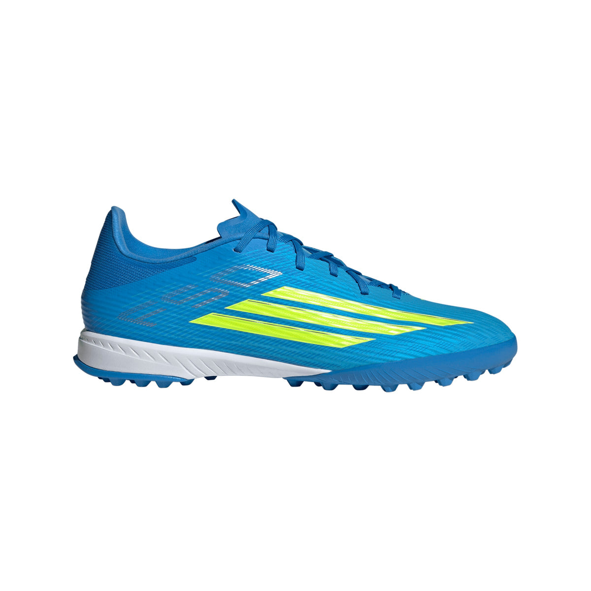 adidas F50 League TF Turf Soccer Cleats - Lucid Ray Blue / Team Solar Yellow 2 / Lucid Aquamarine