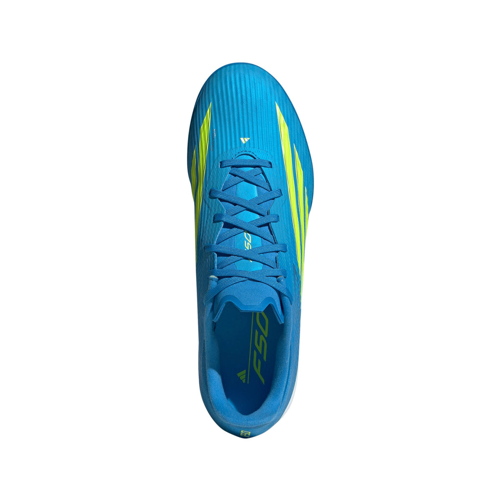 adidas F50 League TF Turf Soccer Cleats - Lucid Ray Blue / Team Solar Yellow 2 / Lucid Aquamarine