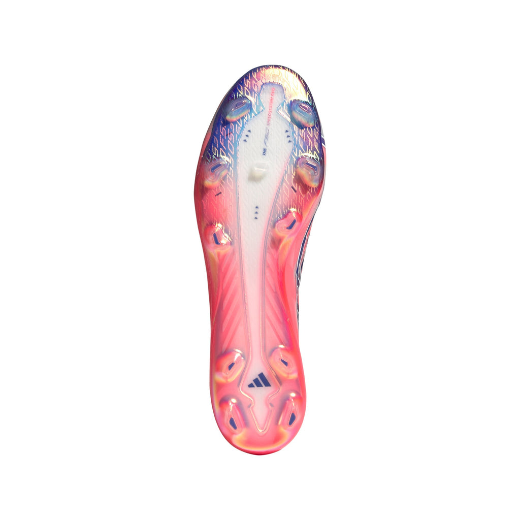 adidas F50 Hyperfast EVO FG Firm Ground Soccer Cleats- Cloud White / Solar Purple / Solar Turbo