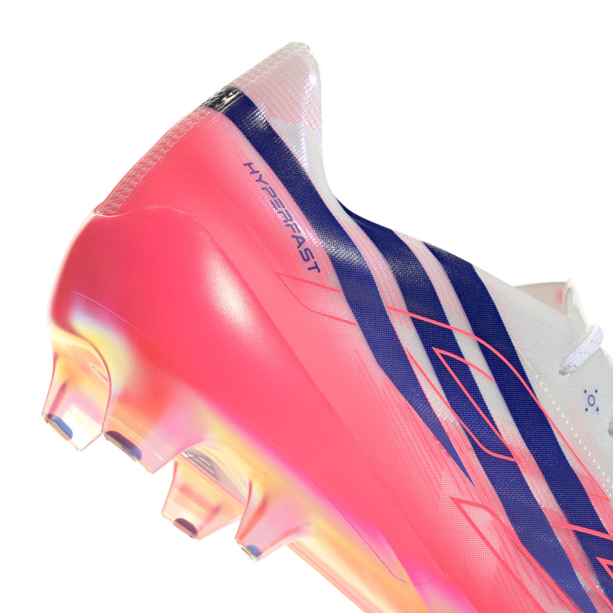 adidas F50 Hyperfast EVO FG Firm Ground Soccer Cleats- Cloud White / Solar Purple / Solar Turbo
