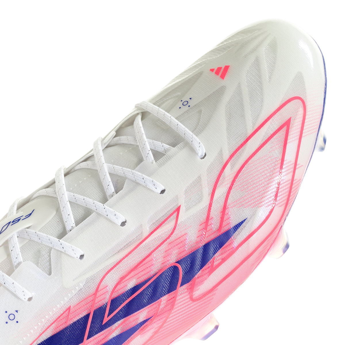 adidas F50 Hyperfast EVO FG Firm Ground Soccer Cleats- Cloud White / Solar Purple / Solar Turbo