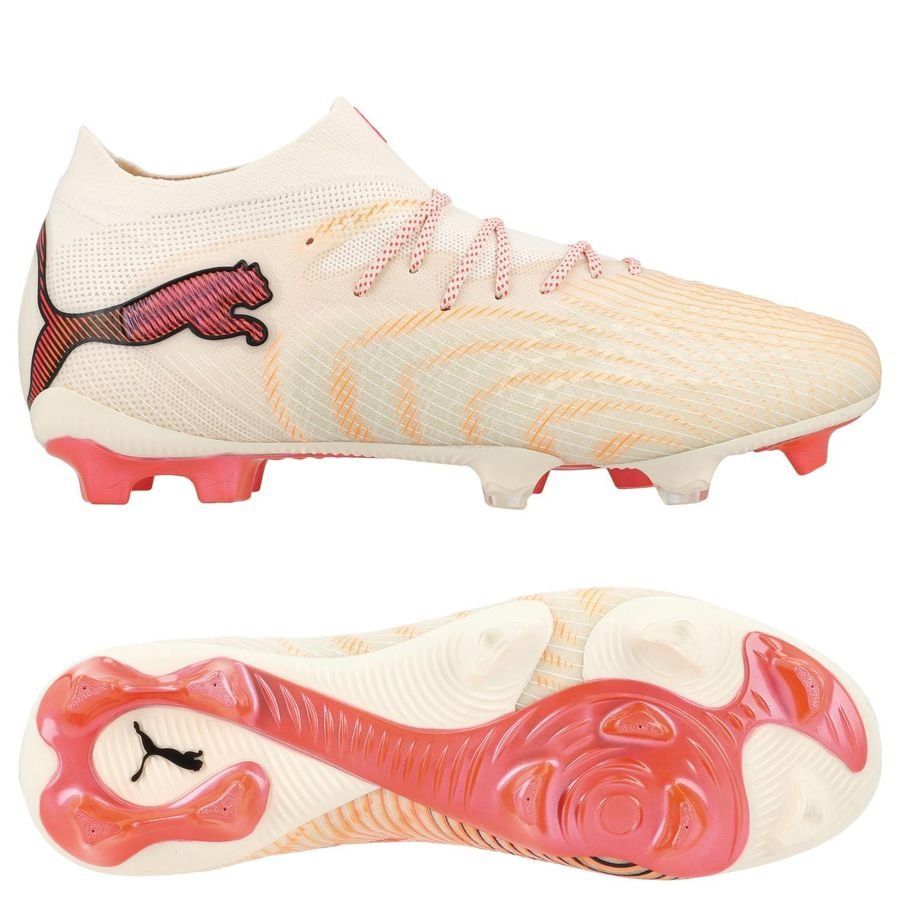 Puma Future 9 Ultimate FG Firm Ground Soccer Cleats- Sugared Almond/ White/ Ultra Red/ Black