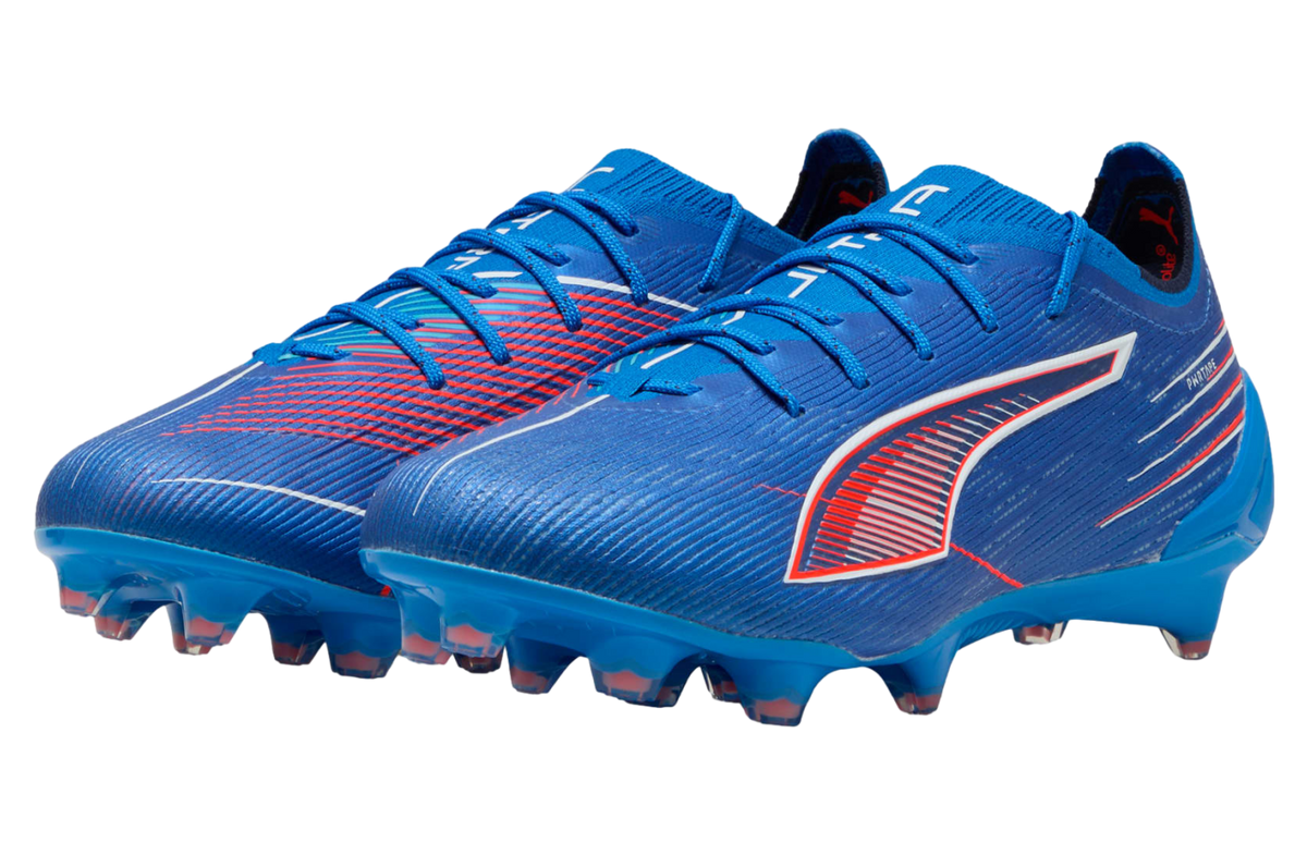 Puma Ultra 6 Ultimate FG Firm Ground Soccer Cleat -Ultra Blue/White/Glowing Red