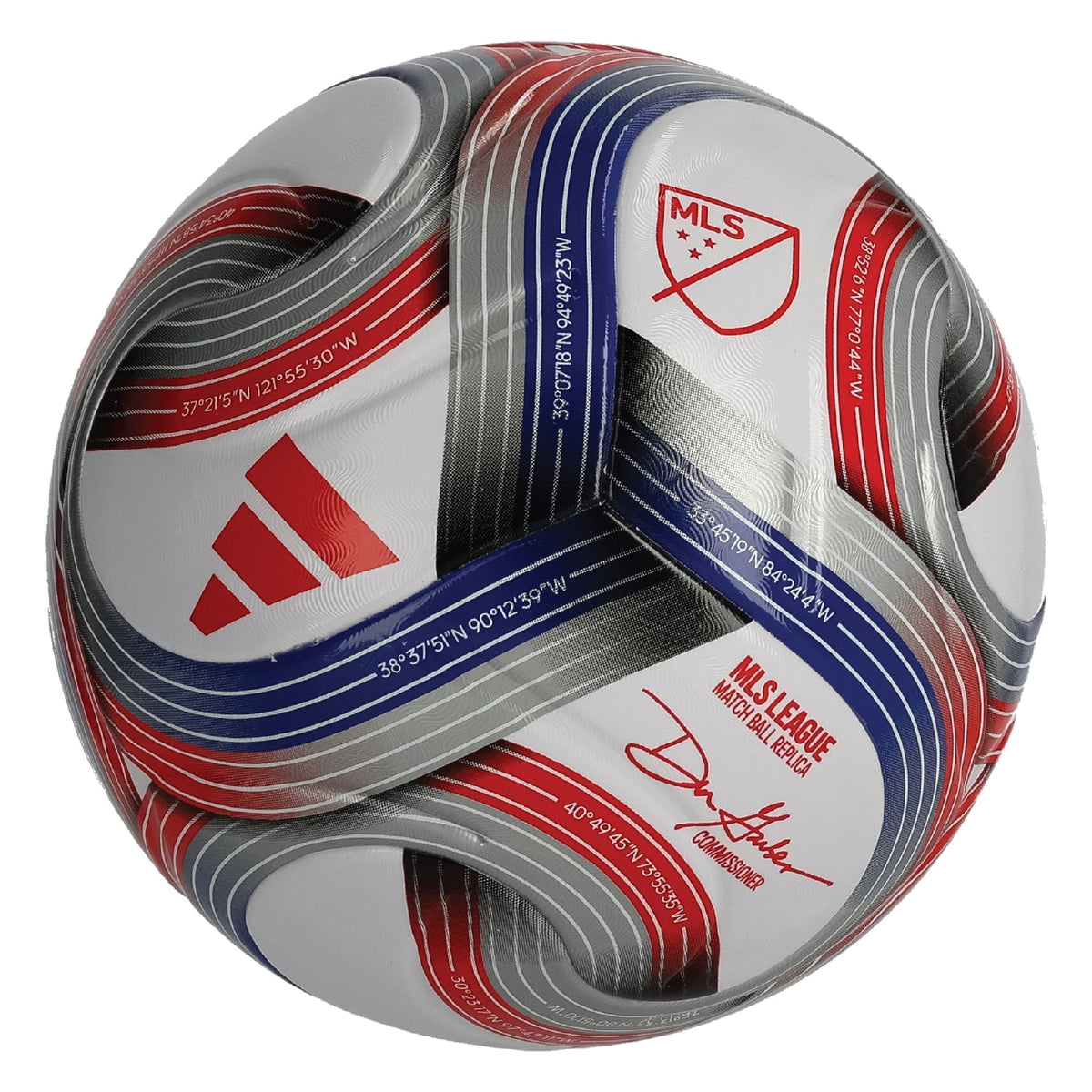 adidas MLS League NFHS Soccer Ball - White/Blue/Red