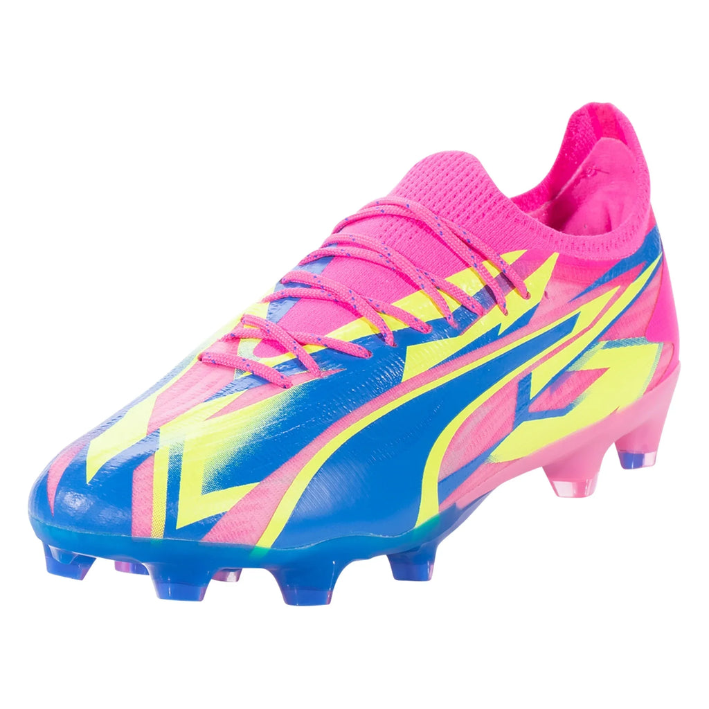 Puma Ultra Ultimate FG/AG Firm Ground Soccer Cleat - Luminous Pink/Ultra Blue/Yellow Alert