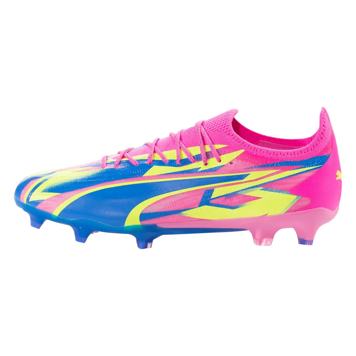 Puma Ultra Ultimate FG/AG Firm Ground Soccer Cleat - Luminous Pink/Ultra Blue/Yellow Alert